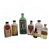 Vintage Apothecary Bottles & Hair Tonic Set