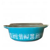 Pyrex 471 Turquoise Amish Butterprint Casserole
