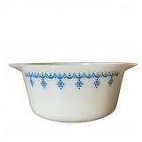 Pyrex Snowflake Blue Garland Casserole