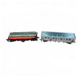 Virginian Hopper & Log Train Car Pair