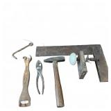 Antique Hand Tools & Door Knob Hardware Set