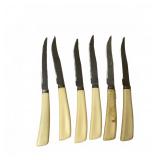 Vintage Serrated Knives with Cream Handles