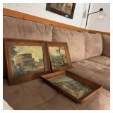 Vintage European Landscape Prints Set of Three