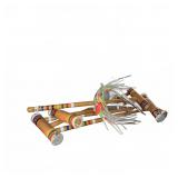 Wooden Croquet Mallets & Wickets Set