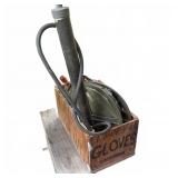 Wooden Box With Sprayer & Red Can