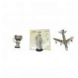 Three Sterling Silver Charms, Assorted Designs