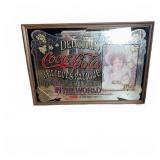 Coca-Cola Framed Advertising Mirror Sign