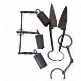 Vintage Sheep Shears & Livestock Bells Set
