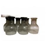 Six Short Glass Tumblers