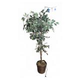 Artificial Ficus Tree With Woven Basket Base