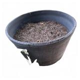 Large Black Plastic Outdoor Planter Pot