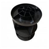 Black Plastic Rotating Desk/Makeup Organizer