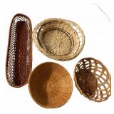 Vintage Woven Basket Set