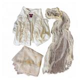 Merona Ruffled Blouse & Sheer Accessories Group