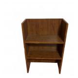 Two-Shelf Wood Veneer Bookcase