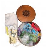 Embroidery Floss & Needles in Tin