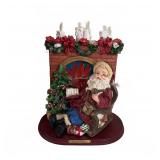 Chambord Collection Santa & Fireplace Figurine