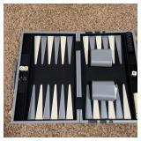 Vintage Backgammon Set With Case & Dice
