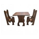 Vintage Wooden Convertible Desk & Bench Set