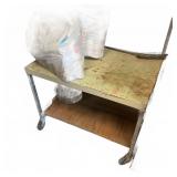 Two-Shelf Metal Utility Cart on Casters
