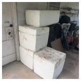 Large Styrofoam Coolers, Set o f4