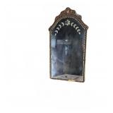 Antique Ornate Wall Mirror With Floral Motif