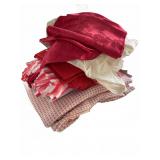 Vintage Red & White Fabric Yardage