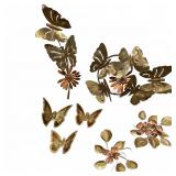Vintage Brass & Copper Butterfly Wall Art