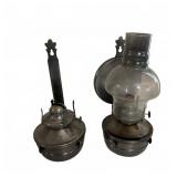 Early Metal Wall Oil Lamps