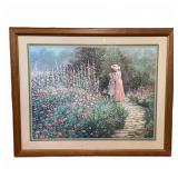 Betty Gilder Signed Garden Scene Print