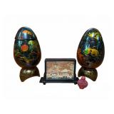 Vietnam Lacquerware Egg Jars & China Decor