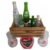 Vintage Soda Bottle & Glass Collection