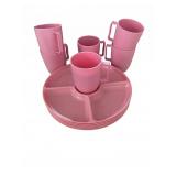 Hawkeye Pink Picnic Plates & Mugs Set USA
