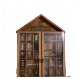 Wood Shadow Box Shot Glass Display Cabinet