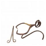 Antique Blacksmith Tongs & Log Grapple Hooks