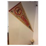 82 STL Cardinals Pennant & 85 World Series Ball