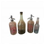 Vintage Soda Siphons & California Cellars Bottle