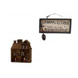 Grandma's Kitchen Wall Sign & House Shelf Decor