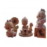 Precious Moments Porcelain Figurines Trio