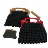 Vintage Handbags & Perfume Atomizer Set