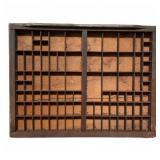 Vintage Wooden Printer's Type Drawer Tray