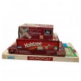 Monopoly, Scrabble, Yahtzee & Dominoes