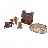 Bear Figurines & Ceramic Wall Plaque Collection