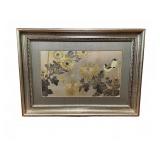 Chokin Art Gilt Engraving Birds & Flowers