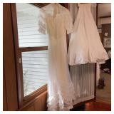 Vintage Lace Wedding Dress & Petticoat