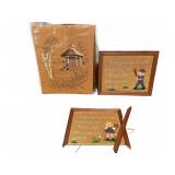 Vintage Needlework Set, Children & Gazebo Scenes