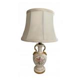 Vintage Floral Porcelain Table Lamp