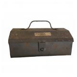 Vintage Metal Toolbox with Handle
