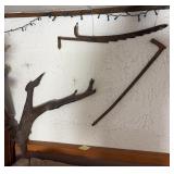 Antique Rustic Farm & Walking Stick Trio