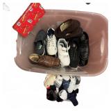 Storage Bin with Assorted Shoes & Socks